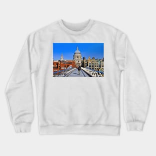 St Paul's Cathedral London Millennium Bridge Crewneck Sweatshirt